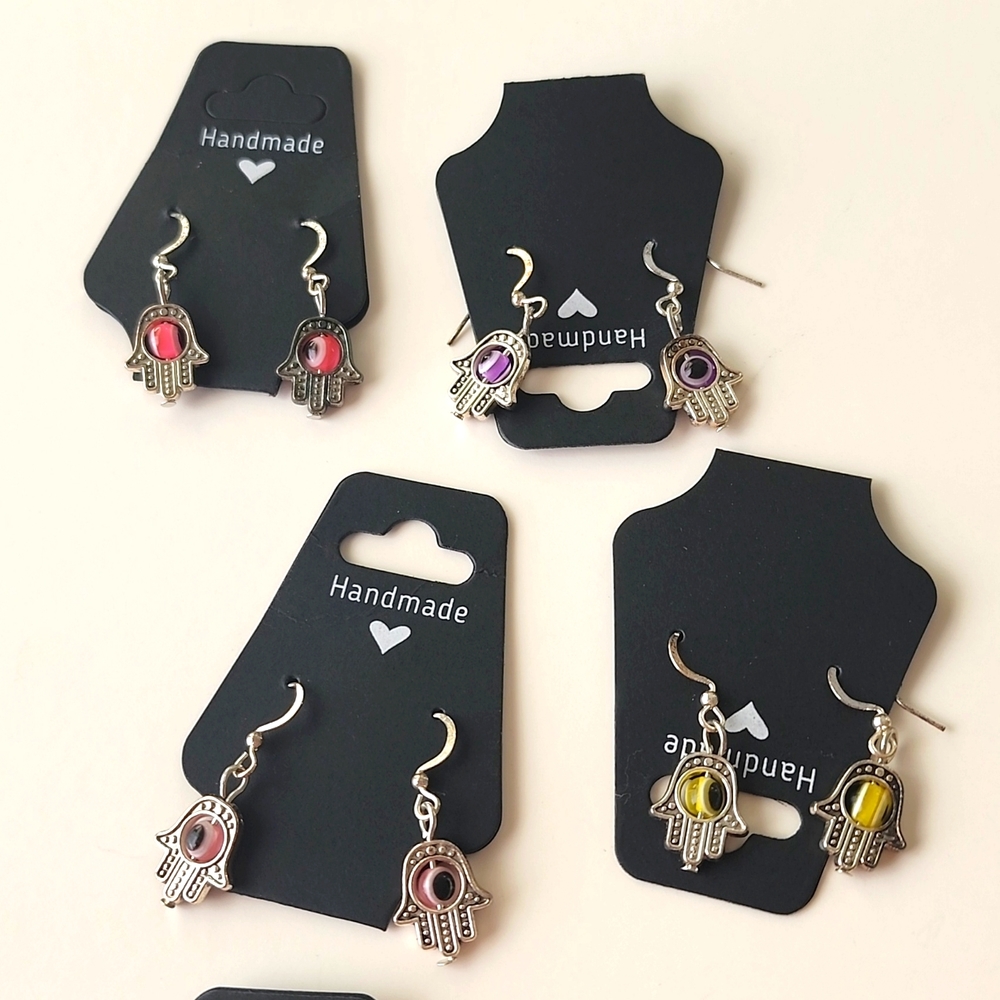 𝅺HAMSA Evil Eye Stainless Steel Earrings